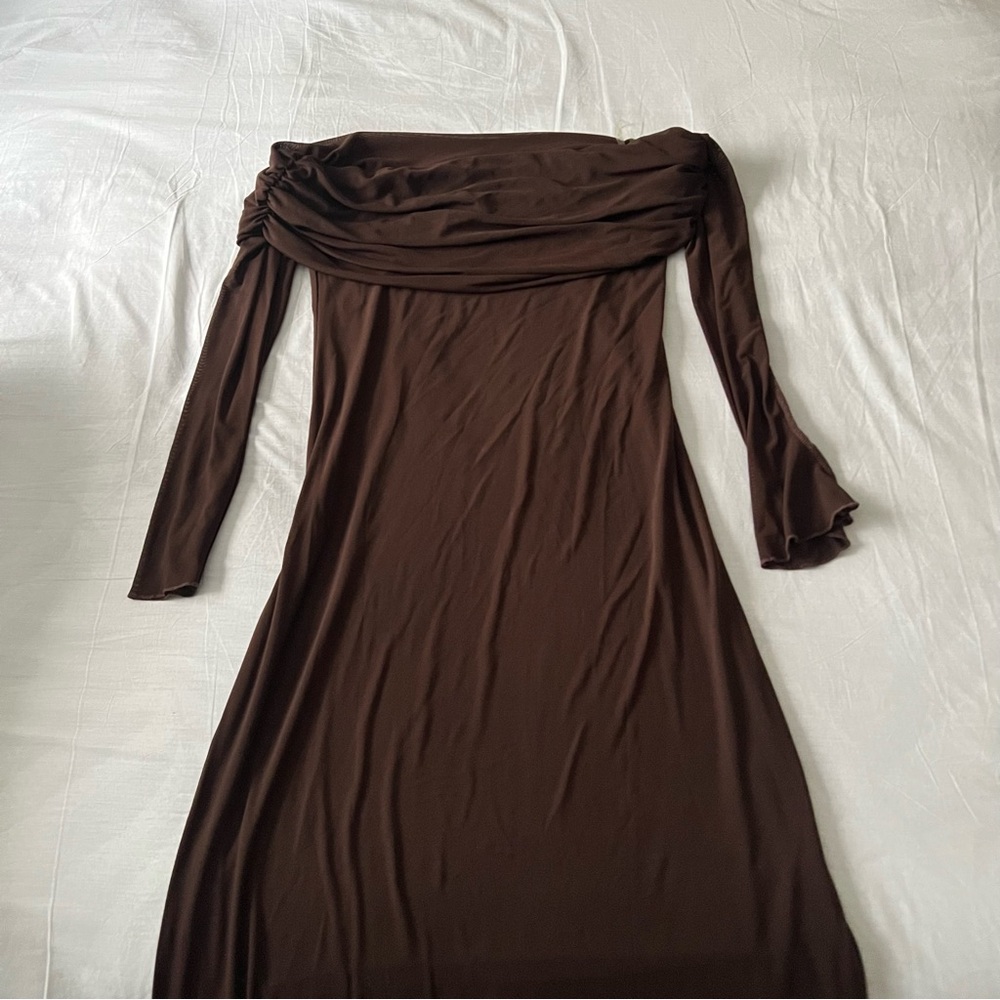 MESHKI Josie mesh off the shoulder dress